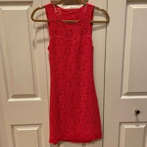 Express Red Lace Mini Dress